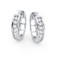 thumbnail image 2 of Femme Luxe Sia 1.00 Carat Lab Grown Diamond Huggie Hoops in 14K White Gold., 2 of 6