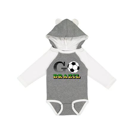 

Inktastic Go Brazil- Soccer Football Gift Baby Boy or Baby Girl Long Sleeve Bodysuit