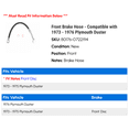 thumbnail image 2 of Front Brake Hose - Compatible with 1973 - 1976 Plymouth Duster - Dynamic Friction, 2 of 2
