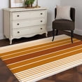 thumbnail image 4 of Burnt Orange Ombre Stripe Area Rug 3x5 FT, Non Slip Entryway Bedside Carpet, Farmhouse Striped Gradient Washable Soft Floor Carpet Indoor Mat Non-Shedding Throw Rugs for Dorm Kitchen Home Office, 4 of 8