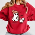 thumbnail image 4 of WEAIXIMIUNG Chandails en Molleton pour Femmes Coupe Ample Automne Imprimé Col Rond Pull Décontracté Manches Longues Blouse Ample, 4 of 4