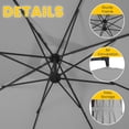thumbnail image 6 of FUNDAZE 8x8ft Hanging Cantilever Patio Umbrella with Base, Square Outdoor Sun Shade with Crank & Tilt for Garden, Backyard, Deck,Light Gray, 6 of 10
