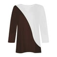 thumbnail image 4 of Clearance! LIZUOJUNF Women's Casual Top Women's Fashion Casual Solid Color Button Three Quarter Sleeve Top T Shirt Casual Business Work Blouses, 4 of 6