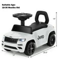 thumbnail image 2 of Gymax Licensed Jeep Ride on Car Foot to Floor Push Car w/ Under Seat Storage White, 2 of 10