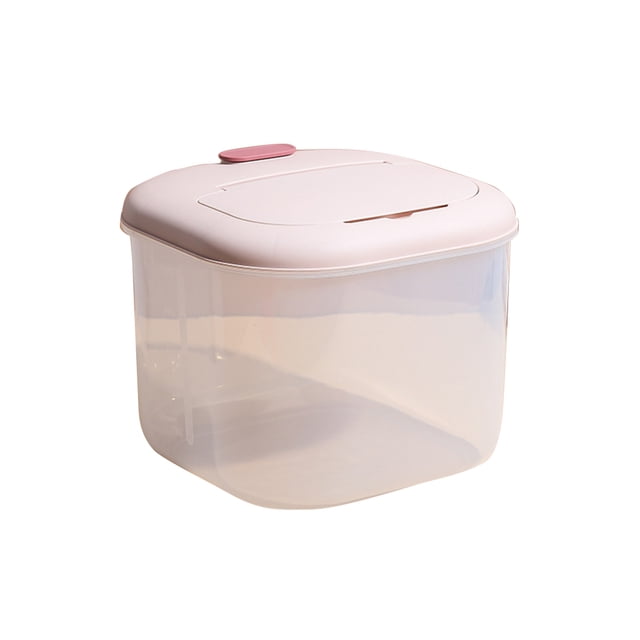 Toystoory Caja de almacenamiento de alimentos para el hogar con tapa, organizador transparente a prueba de polvo para granos de café y arroz, Organizadores de utensilios de cocina 10KG