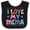 Black and White, variant on Inktastic I Love My Mema Grandchildren Girls Baby Bib