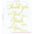 thumbnail image 2 of Thank You For Food, Friends, Love Vinyl Wall Decals Home Décor Quote Kitchen Sayings, 23x17-Inch, Buttercream, 2 of 4