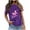 Purple, variant on CFLVAEK Breast Cancer Awareness T Shirts for Women Loose Fitted Short Sleeve Tshirt Casual Round Neck Tops Pink Ribbon Graphic Tees for Breast Cancer Fighter Gifts S