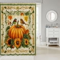 thumbnail image 2 of Manfei Thanksgiving Print Shower Curtain 72Wx72L,Cartoon Skull Bathroom Curtain, 2 of 5