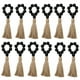 thumbnail image 1 of Juego de 12 Servilleteros, Servilleteros de Madera, Servilleteros Elásticos de Cuentas de Madera con , Servilleteros Bohemios, 1 of 5