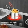 thumbnail image 4 of Grusce Deep Fryer Pot with Strainer Basket Stainless Steel Deep Frying Pot with Handle Good Heat Conductivity Oil Fryer Pot Portable Deep Frying Oil Container for Frying Fish Shrimp, 4 of 9