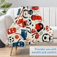 thumbnail image 6 of Football Luxurious Microfiber Throw Blanket: Soft, Warm, and Lightweight - for Sofa, Bed, Couch, Office, or Camping, 6 of 6