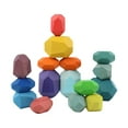 thumbnail image 1 of Shisuyan 16pcs Stacked Stones Wooden Building Blocks Set for Curiosity Attraction and Hand-eye Coordination Training, 1 of 8