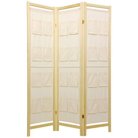 Oriental Furniture 6 Ft Tall Pockets Shoji Screen, 6 panel