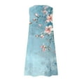 thumbnail image 4 of Dazajoo Cotton Linen Sundresses for Women 2025 Beach Vacation Floral Tank Dress with Pockets Summer Flowy Sleeveless Dresses,Multicolor,M, 4 of 5