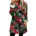 thumbnail image 3 of JTZGDY Fashion Womens Christmas Tunic Tops Funny 3D Sparkly Xmas Tree/Santa Claus Print Fuzzy Patchwork Long Sleeve Crewneck Graphic T-Shirts Holiday Outfit with Pockets Multicolor#09 M, 3 of 7