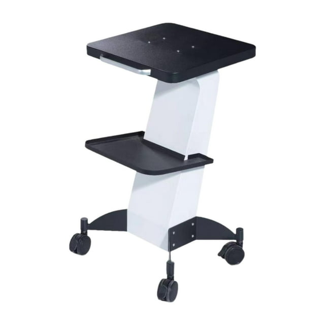 Milaget Chariot Roulant de Beauté Chariot d'Esthéticienne Plateau de Rangement Outil de Coiffure Salon SPA Chariot Roulant Support pour Intérieur Bureau Noir