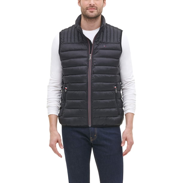 Chaleco acolchado Tommy Hilfiger Ultra Loft para hombre, color negro
