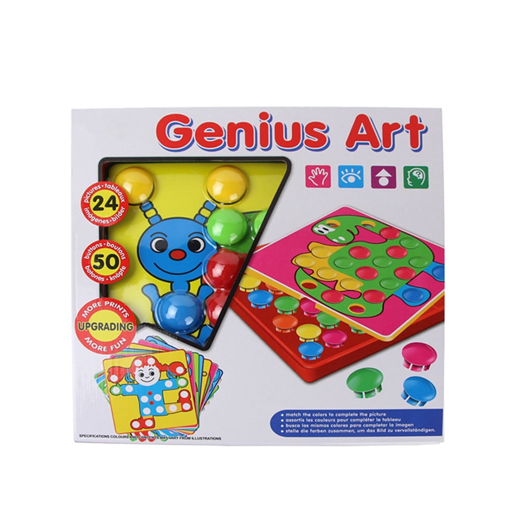 color matching mosaic pegboard