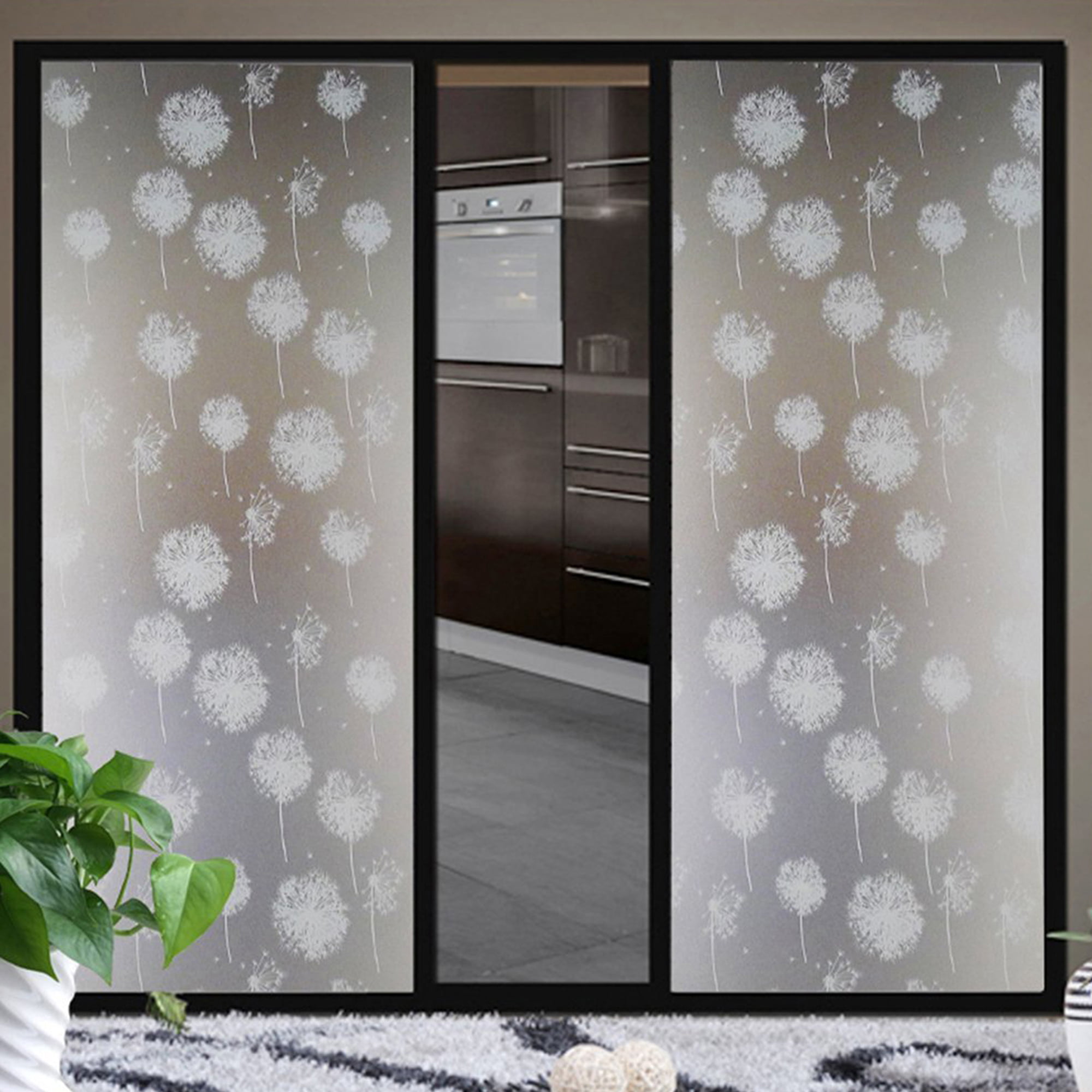 Window Film Glass Sticker PVC Removable Frosted Glass Film Privacy Art Decor 