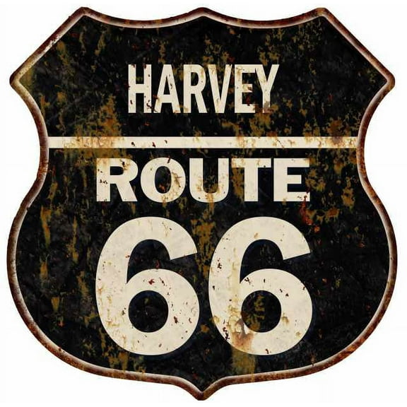 HARVEY Route 66 Sign Shield Metal Gift Man Cave Gift 211110004290