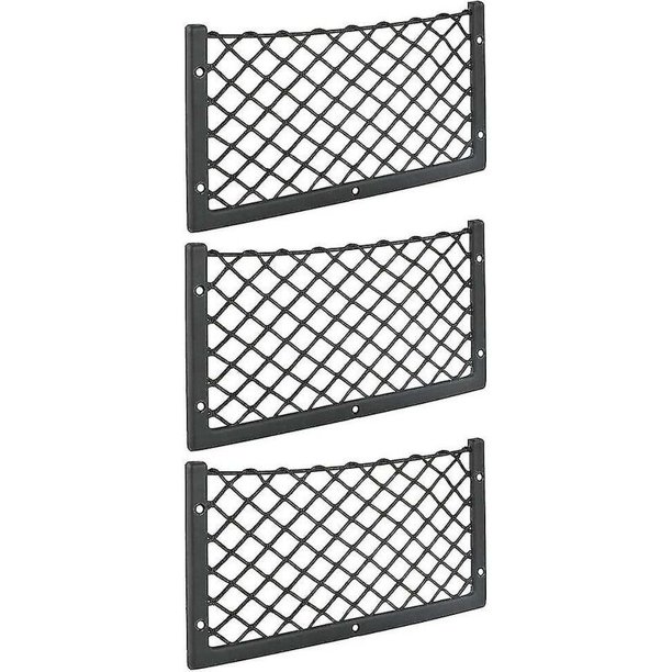 Juego de 3 filetes de almacenamiento para coche 36 x 18 cm red de almacenamiento de alta elasticidad para cargador de equipaje T4 T5 T6 para furgoneta caravana camping carion camión esquí esquí Gafas de esquí