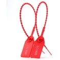 thumbnail image 1 of 100 Plastic Tamper Seals, Numbered Zip Ties for Fire Extinguisher Pull Tite Security Tags Disposable Self Locking Signage 250mm (Red), 1 of 7