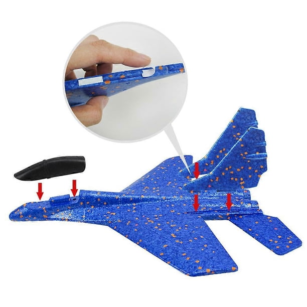 Airplane Toy Blue Eye-Hand Coordination for Kids Airplane Fighter Outdoor Fun
