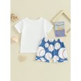 thumbnail image 5 of JYYYBF Baby Boys Shorts Set, Short Sleeve Letters Print T-shirt with Baseball Print Shorts Summer Outfit, 5 of 6