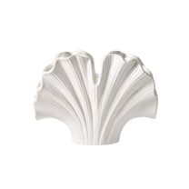 Home Decor Collection White 7" Ceramic Shell Vase