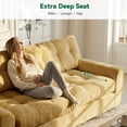 thumbnail image 4 of BEHOST 75.6" 3 Seater Sofa Couch for Living Room, Boneless Couch with Extra Deep Seats, Cloud Sofa with Upholstered 2 Pillows & Side Storage, Ginger, 4 of 10