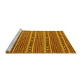 thumbnail image 2 of Ahgly Company Machine Washable Indoor Square Oriental Yellow Traditional Area Rugs, 7' Square, 2 of 4