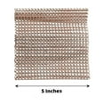 thumbnail image 3 of Efavormart 4 Pack | Blush / Rose Gold Large Rhinestone Mesh Chair Sash Clips, Backdrop Curtain Bands - 5"X10", 3 of 11