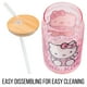 thumbnail image 3 of Silver Buffalo Sanrio Hello Kitty - Vaso de cristal rosa con tapa de bambú y pajita de cristal, 16 onzas, 3 of 5