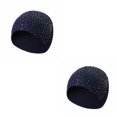 thumbnail image 2 of Gorros de Invierno Minnieouse Suaves y Cálidos a la Moda para Mujer Gorro de Algodón con Diamantes de Imitación de Medio Lado Type1 NO1, 2 of 6