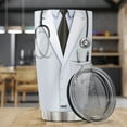 thumbnail image 3 of Doctor Tumbler Coffee Mugs Doctors Appreciation Tumbler Stainless Steel Tumblers Wine Travel Insulated Mug Cup 20 Oz Decor Gifts For Men Graduate Graduation Day Retirement, 3 of 6
