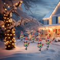 thumbnail image 7 of BinKFF 31.5'' Mini Artificial Christmas Tree with LED Lights, Pre-Lit Snow Flocked Xmas White Trees, Christmas Porch Decorations Small Fake Trees for Outdoor, Home, Porch & Yard, 7 of 7
