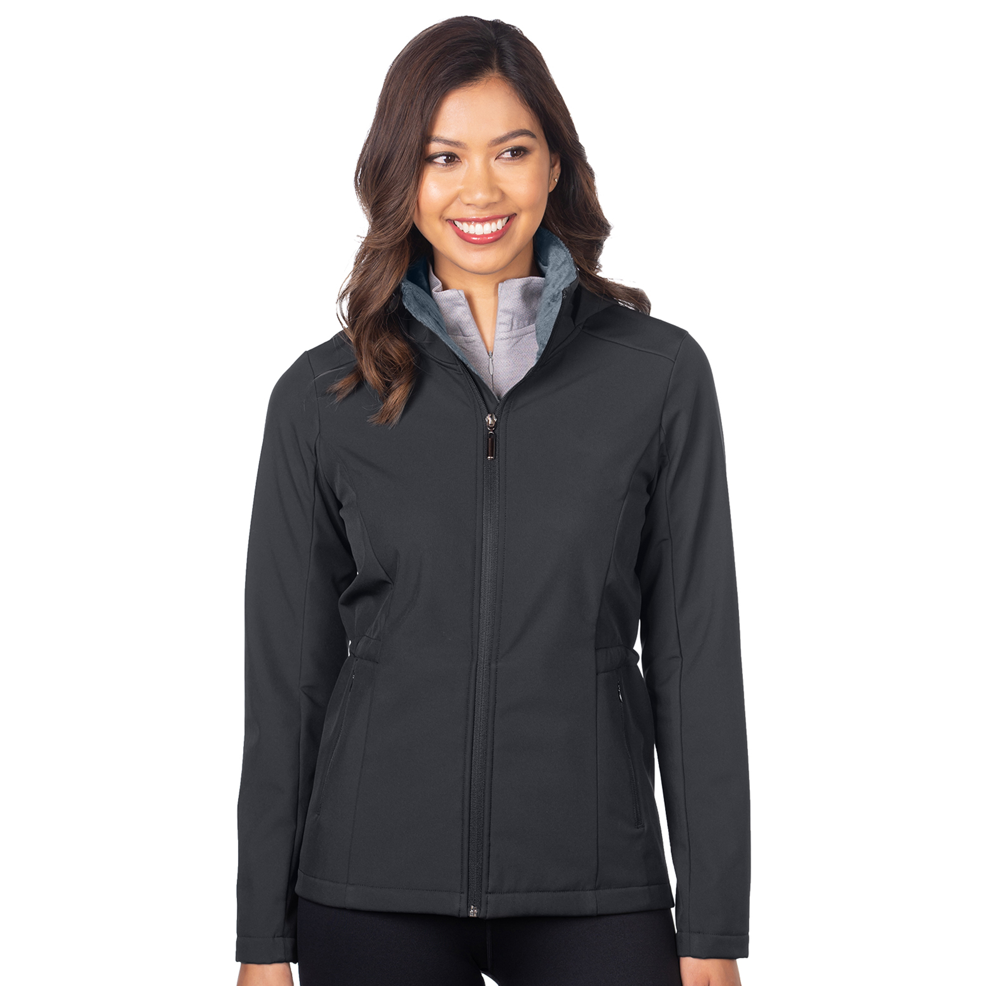 Tri-Mountain - Tri-Mountain Women's Soft Shell Velour Hooded Jacket ...