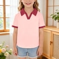 thumbnail image 2 of JUMEYU Clothes for Girls Girls T-Shirts Short Puff Sleeve Tee Tops 5T 6T (Pink,5-6 Years), 2 of 5