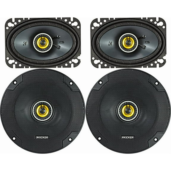 Altavoz KICKER 46CSC654 de 6,5 pulgadas y 2 vías con 2 vías de 4 x 6 pulgadas