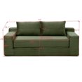 thumbnail image 5 of HAIXIAO 2 in 1 Versatile Foldable Couch Bed in Velvet - High-Density Foam Loveseat with Storage Pockets, for Apartment Office Living Room, No Assembly, Grey, 5 of 11