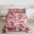 thumbnail image 2 of Homewish Wild Opossum Queen Comforter Set,Retro Rustic Flower Bedding Sets,Gray Pink Red Bedding Comforter Set For Boys Kids,Breathable Home Decor Reversible,3 Pieces, 2 of 8