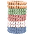 thumbnail image 1 of 10 PCS 5 colores lazos para el cabello accesorio para peinar el cabello diademas de cola de caballo, lazos para el cabello en espiral, coletero elástico en espiral, para niñas y mujeres (color b, 1 of 5