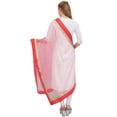 thumbnail image 3 of Phagun Dupatta Longue en Filet de Designer Indien pour Femmes, Foulard Hijab, Jeté - Pêche, 3 of 4