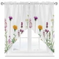 thumbnail image 2 of Spring Flowers Swag Curtain Valance for Windows, Colorful Wildflowers Window Treatments Short Swag Topper for Kitchen Windows Bathroom Bedroom, 36"x36", 2 of 8
