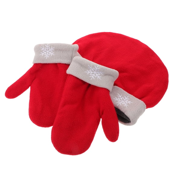 CHICHUMID Red Couples Mittens Double Layer Fleece Warmth for Winter Decor