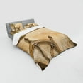 thumbnail image 3 of Ambesonne Vintage Bedding Set 3 Pcs, Wooden Wheel Compass, Twin, Beige, 3 of 3
