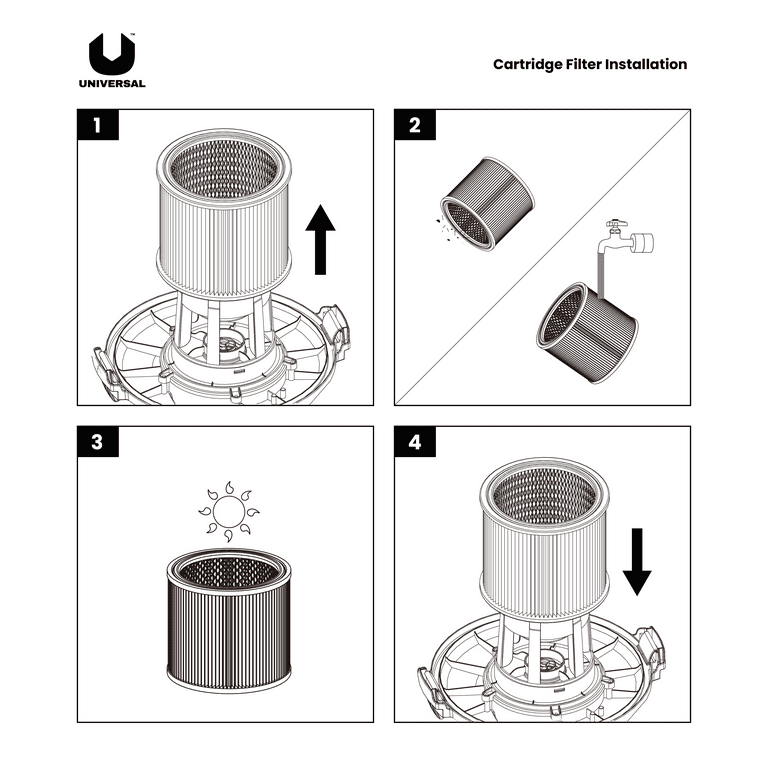 Universal HEPA Standard Cartridge Filter for 6-16 Gallon Wet