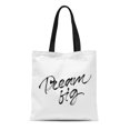 thumbnail image 1 of NUDECOR Toile Sac Fourre-Tout Rêve Grande Phrase de Motivation Inspiration Typographique Moderne Réel Durable Réutilisable Sac d'Épicerie Épaule, 1 of 1