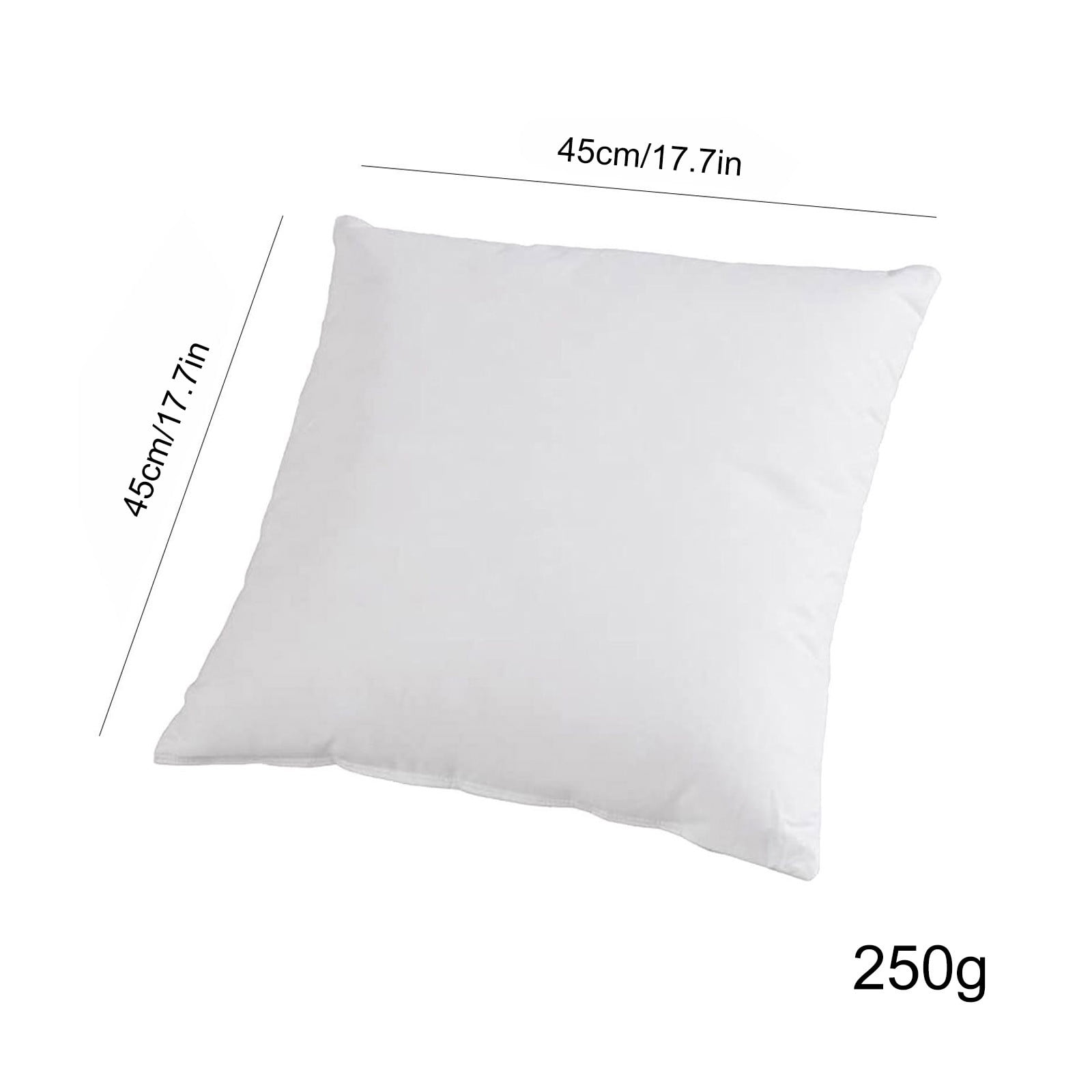 RBCKVXZ Throw Pillow Inserts, (White, 18x18) Lightweight Down Non-woven Pillow, Couch Cushion, Sham Stuffer, Machine Washable